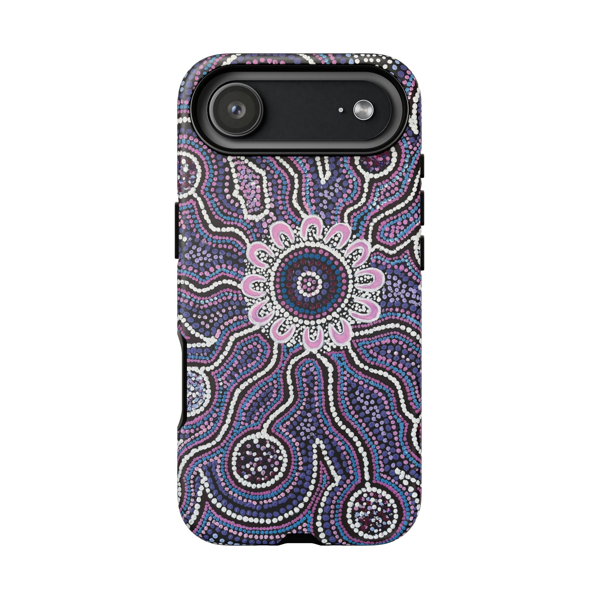 Phone Case — Purple Aboriginal Dot Art Floral Tough Case