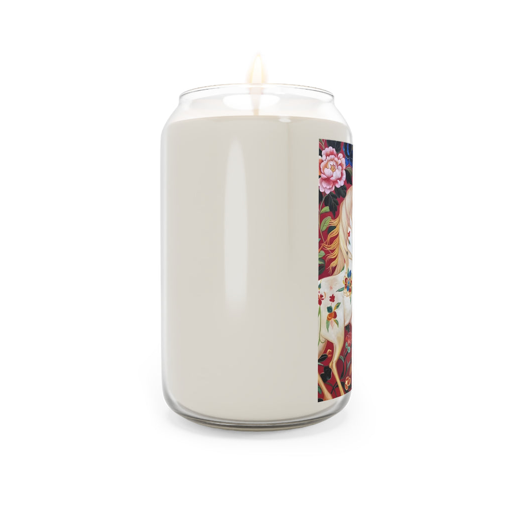 Floral Unicorn Soy Candle — 13.75oz Scented Jar