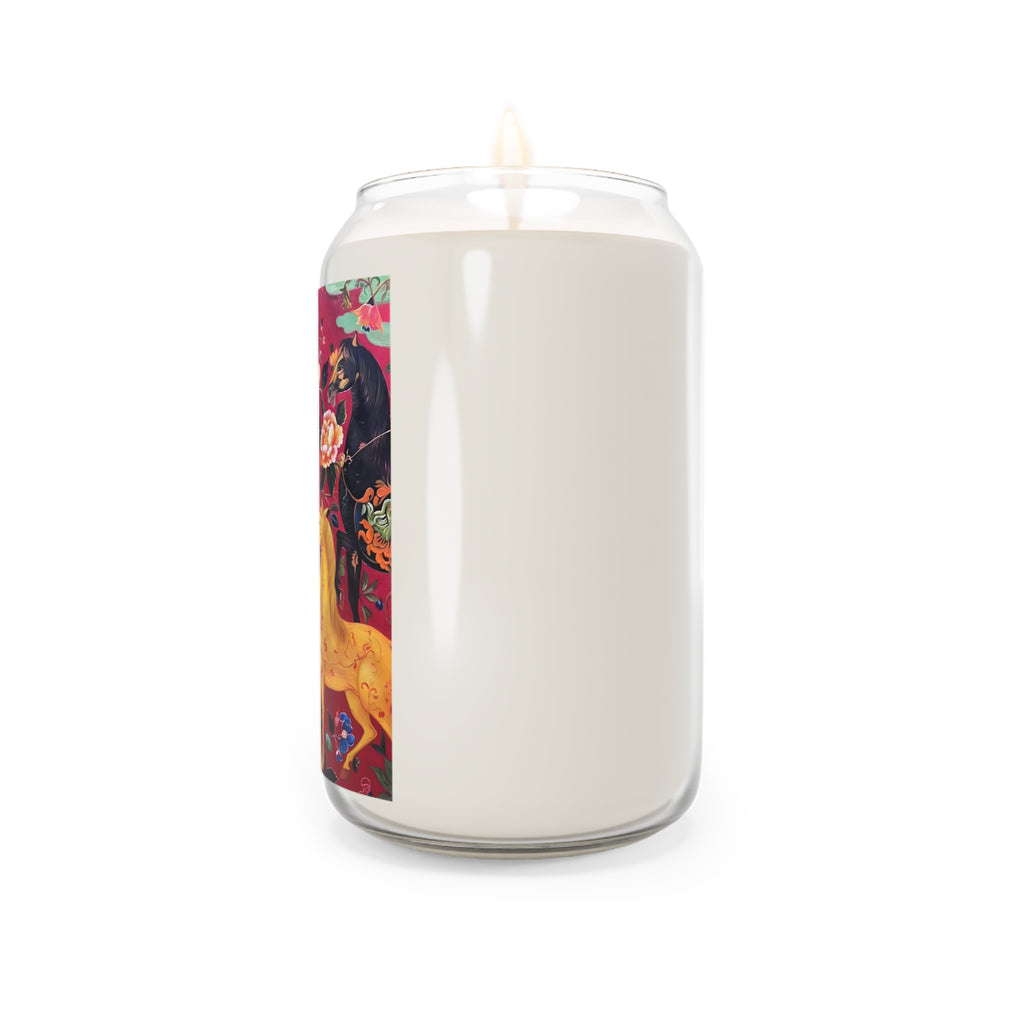Floral Unicorn Soy Candle — 13.75oz Scented Jar