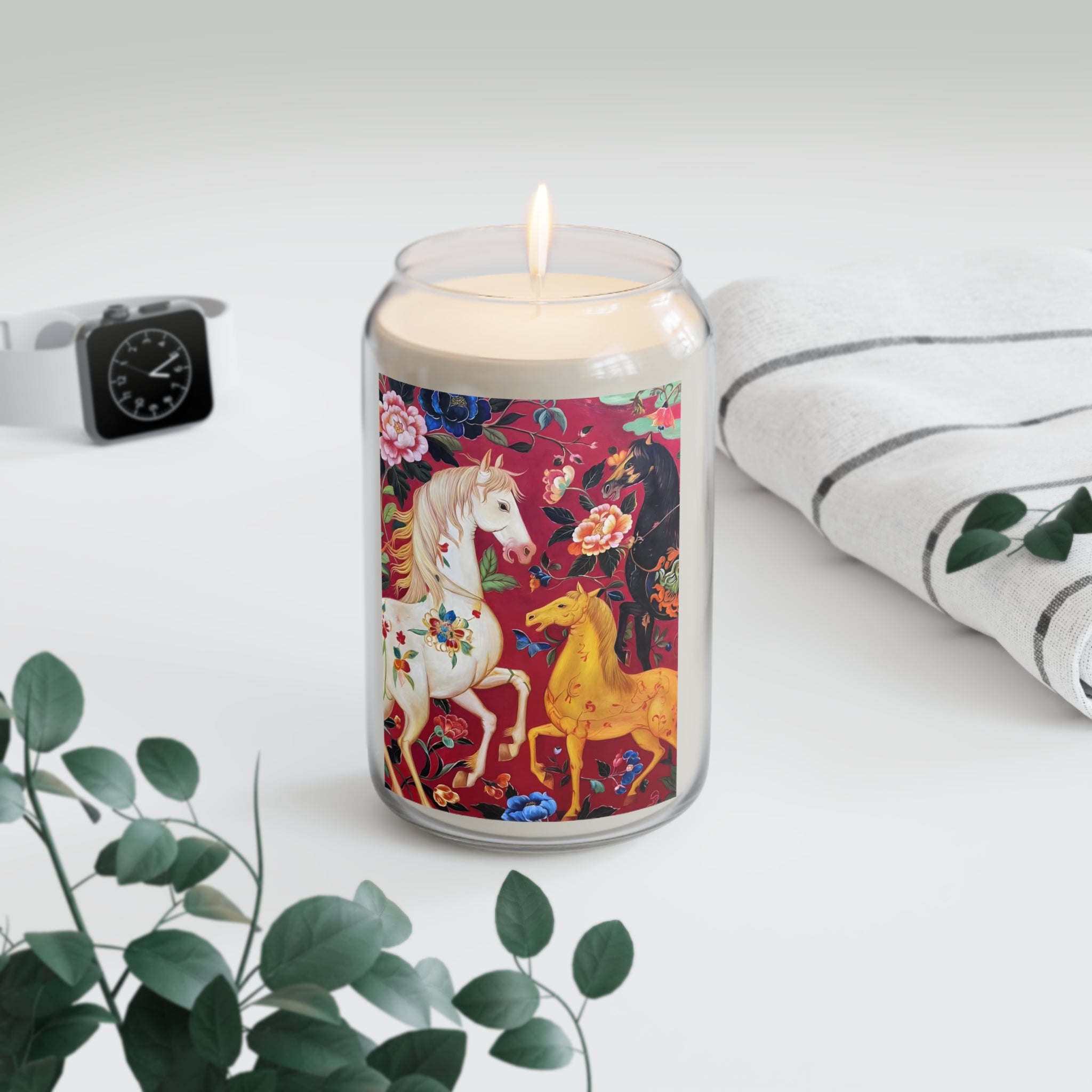 Floral Unicorn Soy Candle — 13.75oz Scented Jar